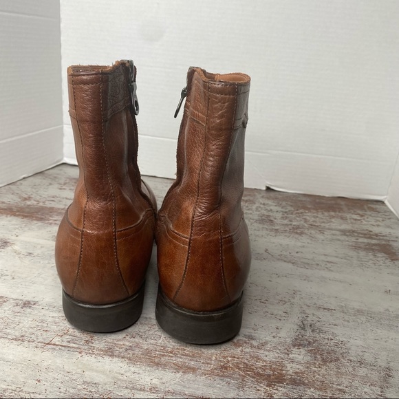 Bowen Brown Leather Chelsea Chukka boots 47 - Picture 7 of 10